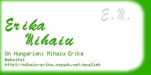 erika mihaiu business card